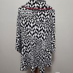 Fever black white geometric cowl neck poncho size l/xl Size L Photo 4