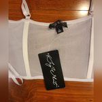 Say What? Say What White See Through Mesh Bra Crop Top Size Large Photo 5