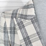 ZARA  Plaid Double Breasted Plaid Blazer‎ Jacket Cream Ecru Black Small Photo 6
