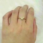Twisted Love Heart Zircon Ring Gold Photo 5