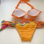 Recco Size M Brazilian Stripes & Flowers & Zuliana Orange Sarong New With Tags Yellow Size M Photo 12
