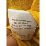 Doublju Yellow Wrap Top 3/4 Sleeve Ruched V Neck Casual T Photo 7