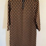 Vivienne Tam Vivianne Tam Camel Brown Black Sheath Shift Geometric Career Dress 10 Photo 4