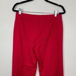 Escada Woman's Sz 38/ US 8 Red Straight Leg Mid Rise Textured Career Pants Photo 8