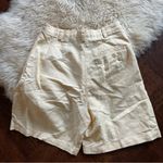 Vintage Y2K linen Blend shorts pastel yellow linen pleated shorts Size 4 Photo 5