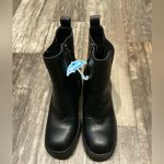 AQUA  Black Ankle Boots with Chunky Heel Size 6 Photo 1