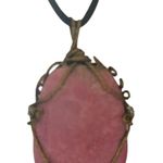 Vintage Y2K Pink Stone filigree Pendant Necklace boho witchy whimsigoth jewelry Photo 3