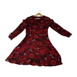 Lucky Brand  Long Sleeve Dress Womens Size 2 Burgundy Whimsigoth Dark Romantic Photo 12