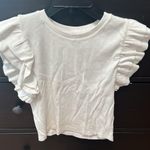 ZARA  white ruffle sleeve top Photo 0