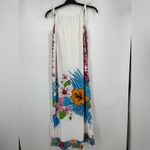 Floral Maxi Dress Sleeveless, White, Blue, red, Orange & Pink. Kaftan Moo Moo White Photo 3