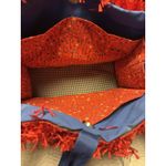 Handmade Purse Priss Novelty Tote Whimsical Women Panels w/red eyelash trim Photo 11