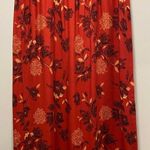 Sag Harbor VTG 90s Fairycore Red Floral Patterned Wrap Maxi Skirt - M Photo 12