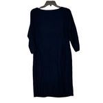 Ann Taylor Womens Sweater Dress Size Medium Navy Blue 3/4 Sleeve Wool Blend Photo 4