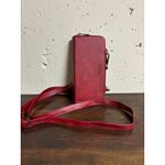 Megshi Red Faux Leather Zip Up Wallet With Strap Summer Spring Handbag Cute Photo 1