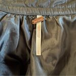 Free People  Black Midnight Satin Full Zip Oversized Bomber Jacket L Photo 8