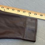 Acoa Faux Leather Shacket Sz S Brown Pearl Snap Western 90's Baggy Oversized Photo 7