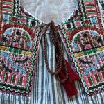 Raga  Embroidered Striped Cotton Tassel Tie BOHO Cardigan Jacket Top Size XS Photo 5