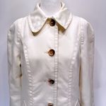 London Fog Vintage 70s 80s Maincoats Ivory Trenchcoat Women’s Classic USA Made Photo 2