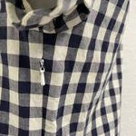 J.Crew Gingham Puff Sleeve Shirt Dress Preppy Nautical Spring Summer Blue size 2 Photo 5