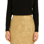 Carmen Marc Valvo  Pencil Skirt Size 8 100% Silk Beaded Party Holiday Special Photo 0
