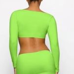 SKIMS NWT  Signature Swim Long Sleeve Shrug in Neon Green Photo 2