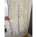 ZARA  V-Neck Contrast Crochet Knit Lace Midi Dress White Size S NWT Photo 8