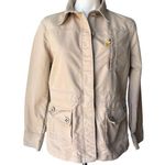 LANDS END Khaki Tan Chore Coat Button Down Toggle Style Buttons, Sz 12 Photo 0