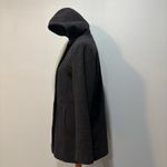 Mudd Y2K fall vintage dark gray wool hooded peacoat, coat, jacket, size medium Photo 3