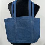 Blue Denim Tote Bag with Zippered Pouch Photo 0