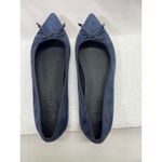Aerosoles  Women Suede Pointed Toe Ballet Flats Comfort W/Bow Navy Blue Sz 10.5 Photo 4