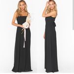 Show Me Your Mumu  Lauren Tie Back Formal Bridesmaid‎ Black Flowy Maxi Dress M Photo 2