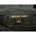 Michael Kors Women's Heather Blue Drawstring Hoodie Hooded Sweatshirt Top Size L Photo 2