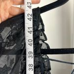 Hofmann Copenhagen Isabella Black Floral Lace Midi Dress Square Neck Puff Sleeve Size 4 Photo 8