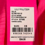 Lilly Pulitzer Etta Long Sleeve Top in Karmic Coral Size XS NWT Photo 6