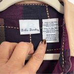 Vintage BOBBIE BROOKS plaid embroidered button down Women’s SIZE LARGE fall Purple Photo 6
