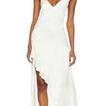 For Love & Lemons White Satin James Maxi Dress Women’s US S Photo 8