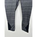 Lululemon Cyber Stripe Deep Coal Black Run Inspire Crop Leggings Womens Size 4 Photo 2