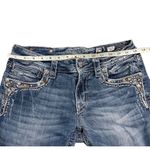 Miss Me low rise signature boot jeans sz 29 jewel embellished bottom pockets Photo 4
