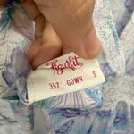 Vintage Figurfit Midi Nightgown Size S Purple White Floral Sleeveless Crochet Photo 4