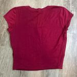 None Cropped Cap Sleeve TShirt Berry Pink Size Small Photo 2