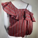 J.O.A. 100% Cotton One Shoulder Top- Small Photo 1