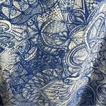 Calia by Carrie‎ Underwood Damask Blue White Workout Tank Top Size M Photo 3