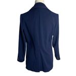 JACK Vintage 70s  Winter Blazer Jacker M Blue Pockets Textured Double Knit Photo 4