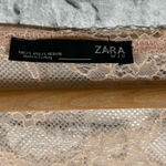 ZARA Women’s  peach lace bodysuit Small Photo 2