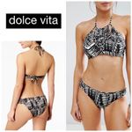 Dolce Vita Ikat print bikini. NWOT Black Size M Photo 1