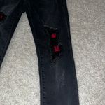 Judy Blue Plaid Patch Distressed Skinny Jeans Black Wash 7 28 Photo 2