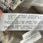 ZARA  Basic Cream Tweed Boucle Blazer Jacket Flower Jewel Brooch Buttons Size XS Photo 10