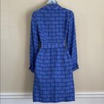 Elizabeth McKay Blue Patterned Long Sleeve silk dress size 0 Photo 3