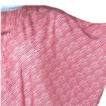 Cute lightweight red and white pinstriped blouse, ties at bottom & has butterfly Size undefined Photo 4