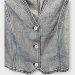 Madewell Cotton-Hemp Denim Katrina Crop Vest Top Size 14 Photo 4